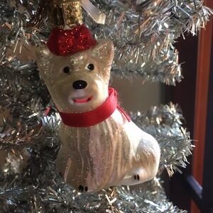 Neiman Marcus West Highland White Terrier Christmas Ornament.
